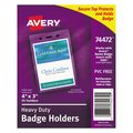 Avery Dennison Clear Top Badge, 3 x 4, PK25 74472